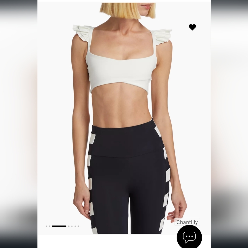 NWT Port De Bras Portico Ruffled Crop Top sz M